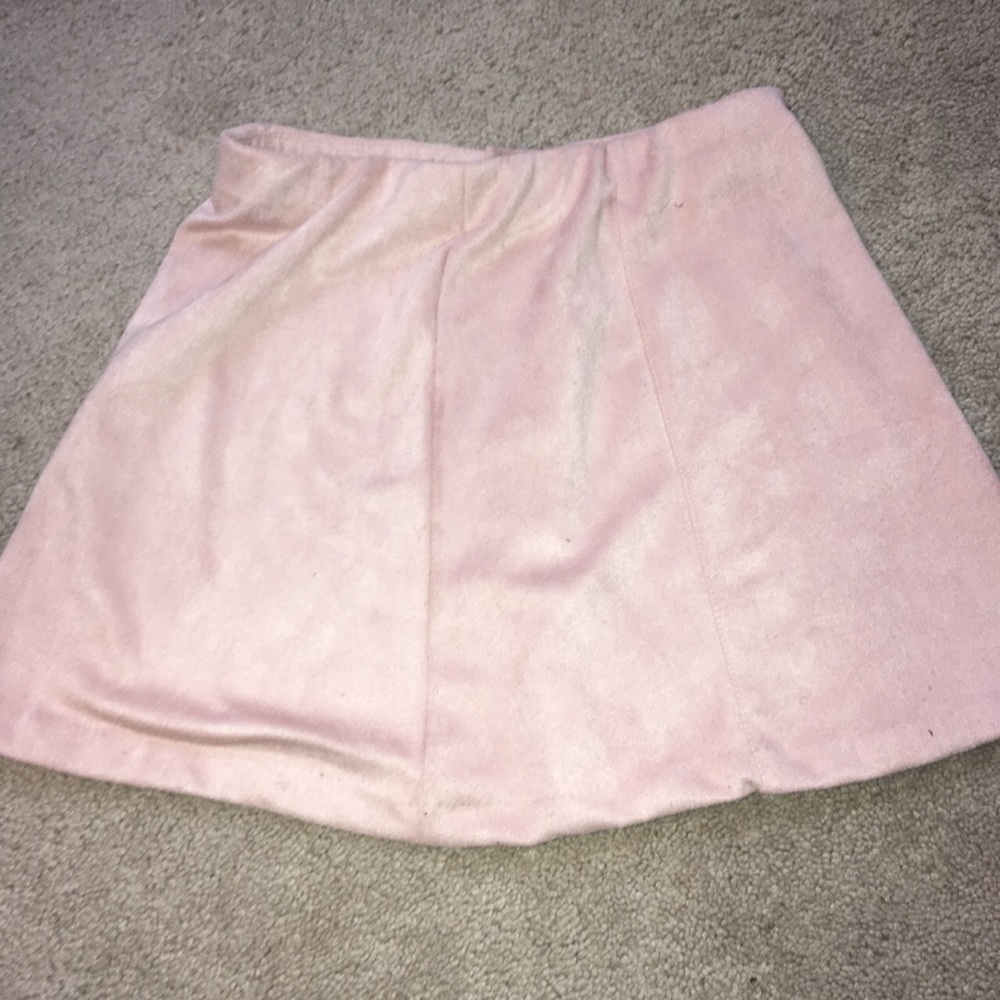 PINK SUEDE BRANDY MELVILLE SKIRT